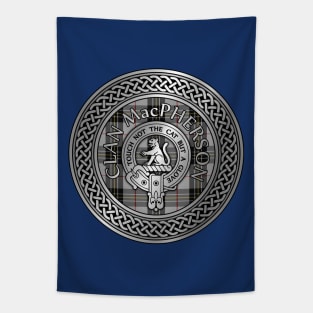 Clan MacPherson Crest & Tartan Knot Tapestry