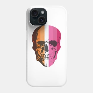 Lesbian Flag Skull Phone Case