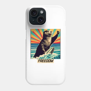 FREEDOM - Santa Cruz surfboard stealing otter Phone Case