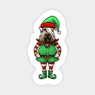 Wheaten Terrier Christmas Elf Magnet