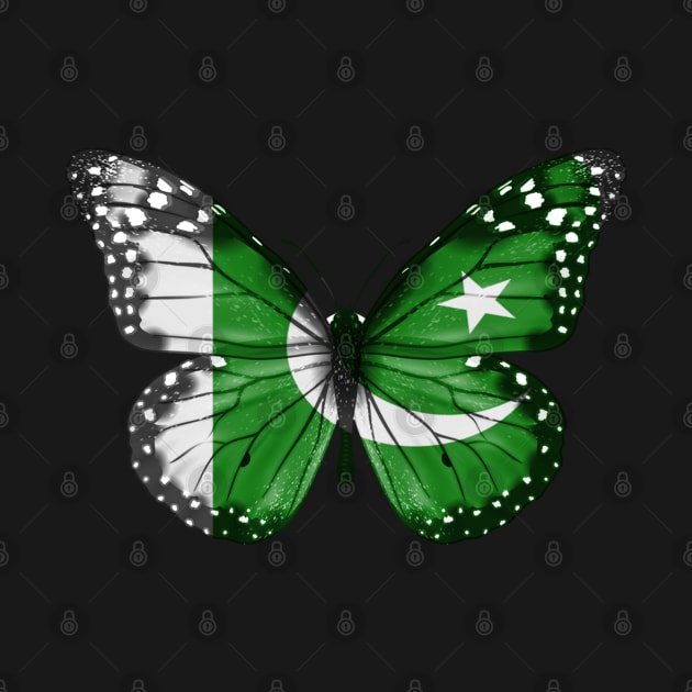 Pakistani Flag  Butterfly - Gift for Pakistani From Pakistan by Country Flags