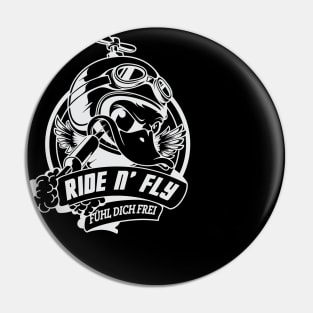 The duck rider, fly and ride Pin