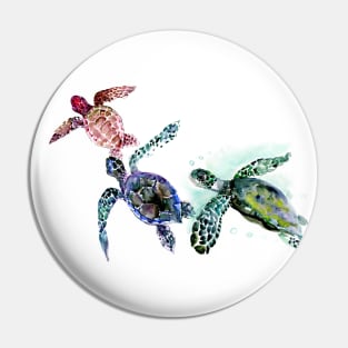 Family Of Turtles Pin