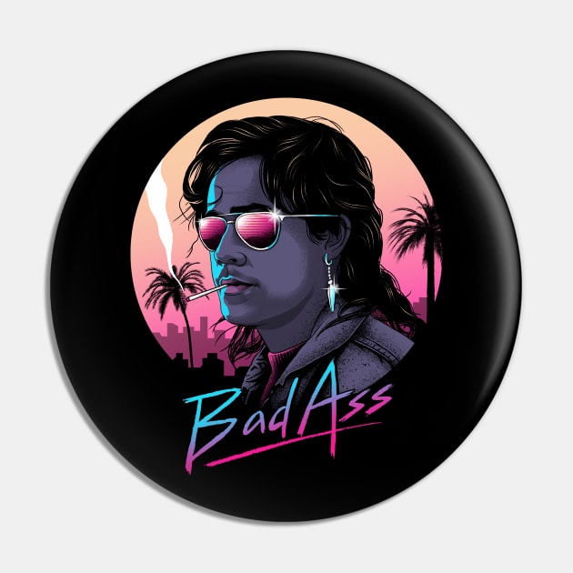 Bad Ass Pin by Vincent Trinidad Art