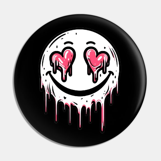 Smileyface in love Pin by NightvisionDesign