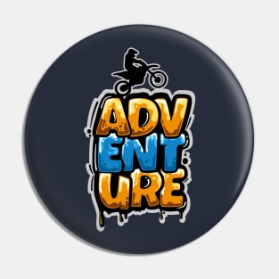 Motocross Adventure Graffiti Pin