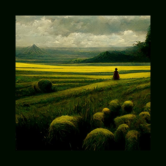 Peaceful Yellow Field | Gazing by Kazaiart