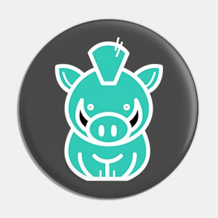 Turquoise Pig Pin