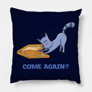 Kitty Cat Stealing Pizza Pillow