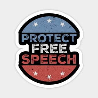 Protect-Free-Speech-First-Amendment-Constitutional-Rights-Vintage-American-Political Magnet