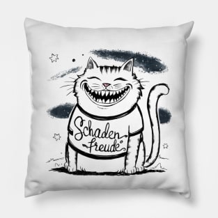 "Schadenfreude" Cat Pillow