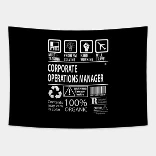 Corporate Operations Manager T Shirt - MultiTasking Certified Job Gift Item Tee Tapestry