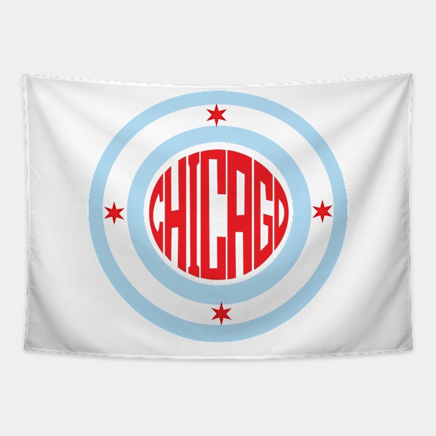 Chicago Flag Tapestry by MAS Design Co