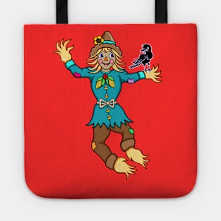 Cute Dancing Scarecrow and Crow Tote