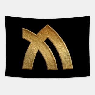 Kagawa Prefecture Symbol in Gold Faux Tapestry