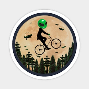 Funny alien rider Magnet