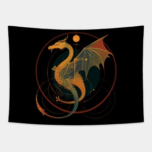 Mighty Dragon - Awe-Inspiring Fantasy Design Tapestry