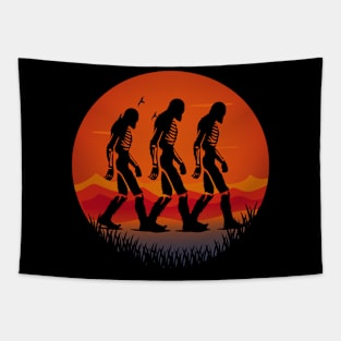 Sasquatch Bigfoot Skeleton Tapestry