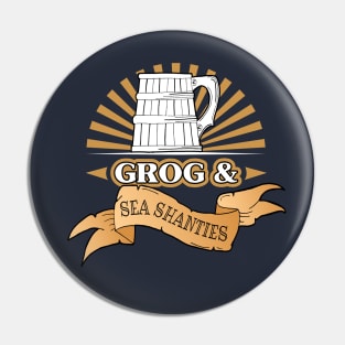 Sea Shanty Singer Rum Grog Tankard Pin