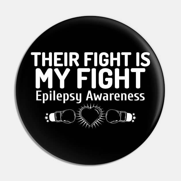 Epilepsy Awareness Pin by victoria@teepublic.com