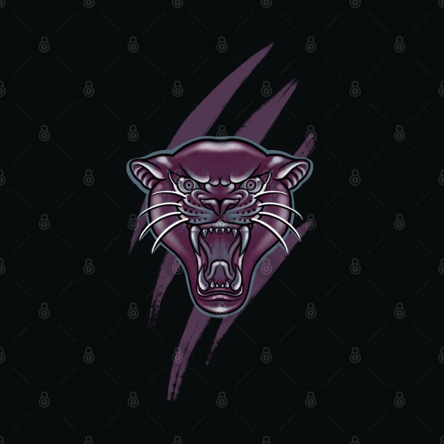 Purple Panther by Huldra Tattoo