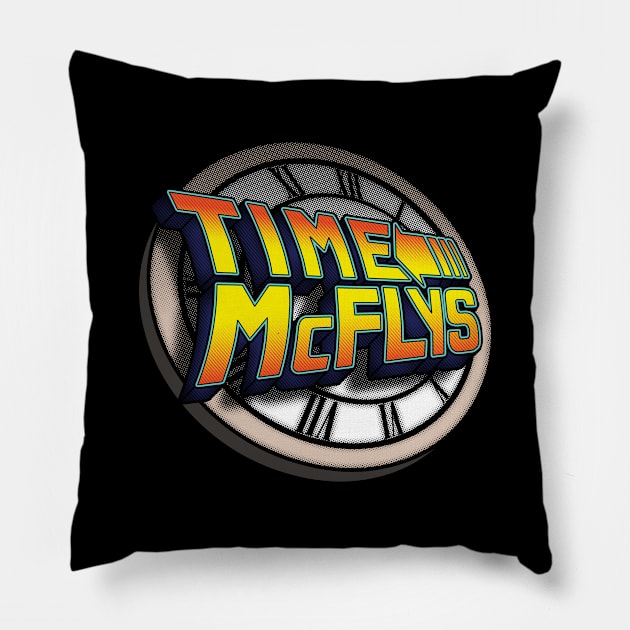 Time McFlys Pillow by TrulyMadlyGeekly