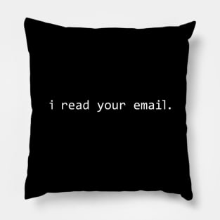 i read your email. Pillow