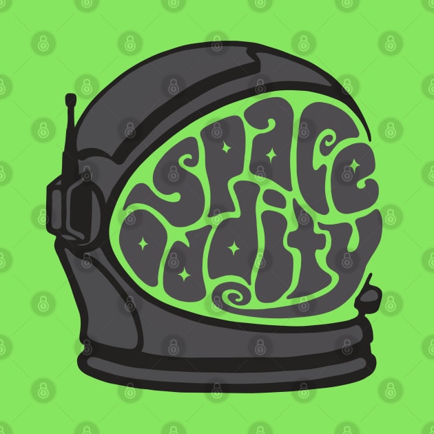 Space Oddity Astronaut Helmet Word Art by Slightly Unhinged