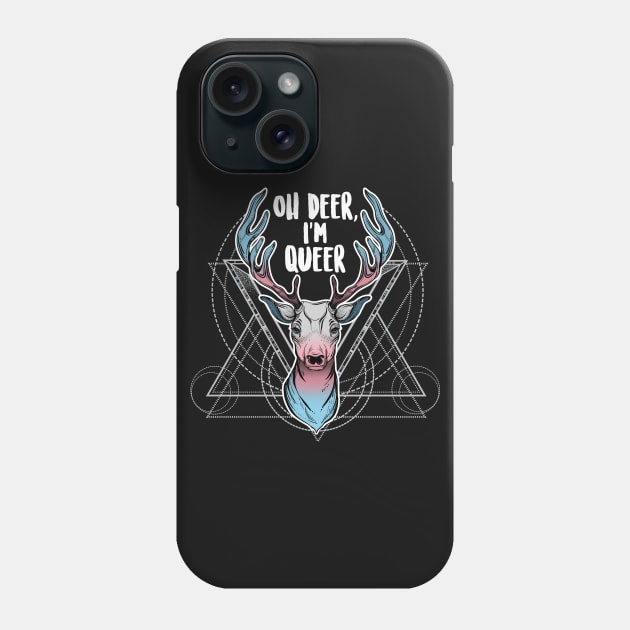 Transgender: Oh Deer, I'm Queer Phone Case by Psitta