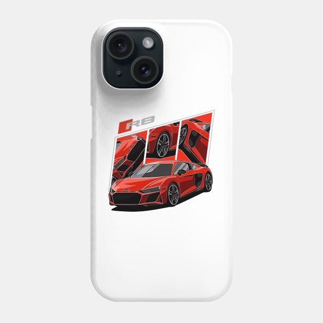 R8 v10 plus German Supercar Phone Case by T-JD