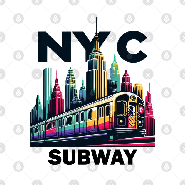 New York Subway NYC Subway Train by Nysa Design