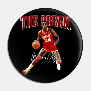 Hakeem Olajuwon The Dream Basketball Legend Signature 80S 90S Bootleg Rap Pin