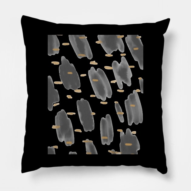 Metallic Rain Design Pillow by Lovelier By Mal