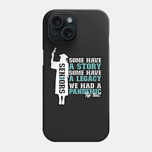 Pandemic Graduation | White And Blue Text Funny Graduation Phone Case