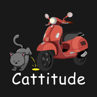 Cattitude, Funny cat attitude T-Shirt