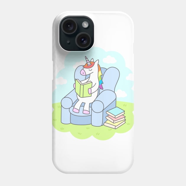 Unicorn Reader Phone Case by sombrasblancas