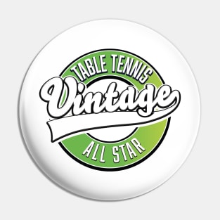 Table Tennis Vintage All Star logo Pin