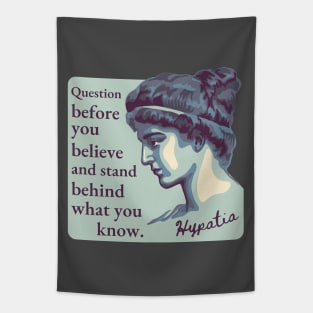 Hypatia of Alexandria Portrait and Quote Tapestry