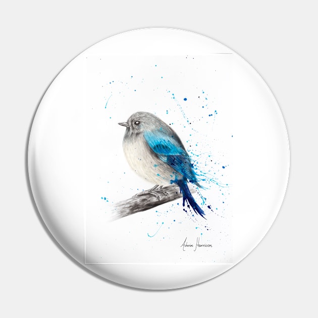 Round and Happy Bird Pin by AshvinHarrison