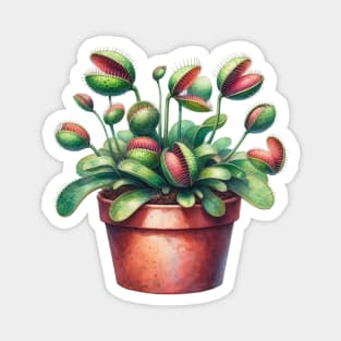 Venus Flytrap Watercolor Botanical Magnet