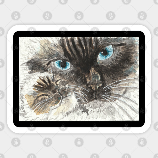 Mother And Baby Siamese Cat Cute Siamese Cat Sticker Teepublic