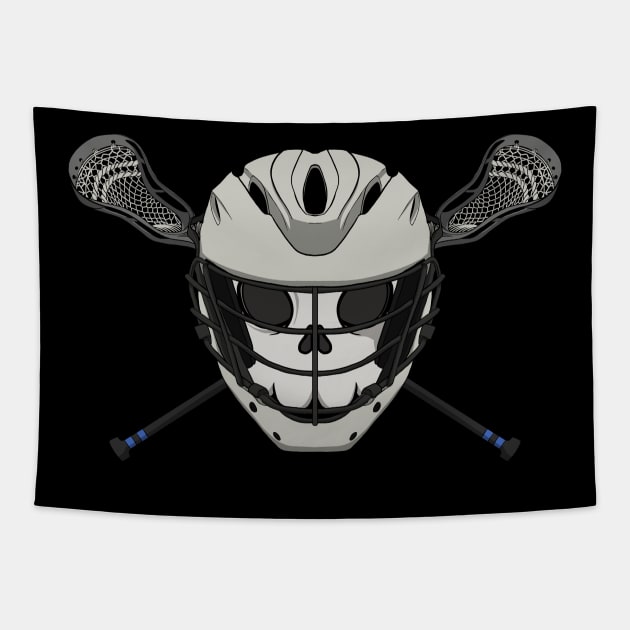 Lacrosse crew Jolly Roger pirate flag (no caption) Tapestry by RampArt