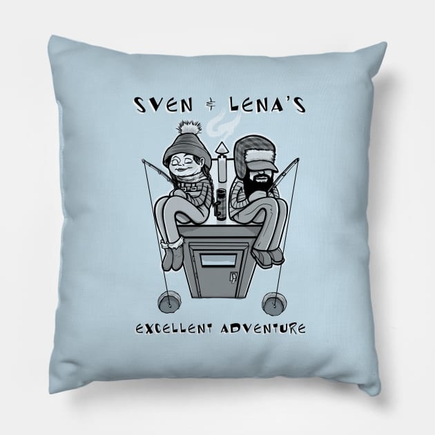 Sven & Lena's Excellent Adventure Pillow by mjheubach