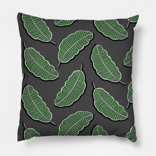 Minimalist green leaves surface design Pillow