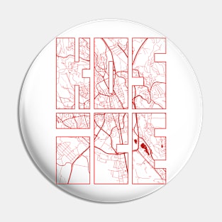 Kosice, Slovakia City Map Typography - Oriental Pin