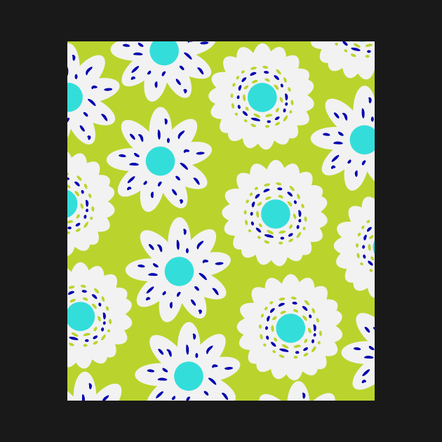 White flowers in mint and lime green by cocodes