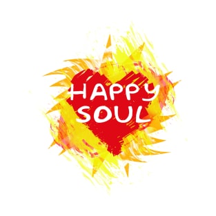 Happy Soul HeartFire Design T-Shirt