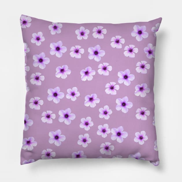 Purple Cherry Blossom Pattern Pillow by thesnowwhyte