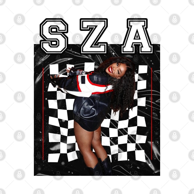 SZA - Vintage - Black/White/Red by GFXbyMillust