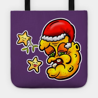 The Lunar Moons - Drunk Depressed Santa Moon and Kissing Stars Tote